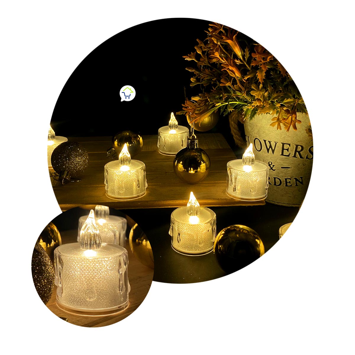 Velas Led Efecto Cristal SLT20501