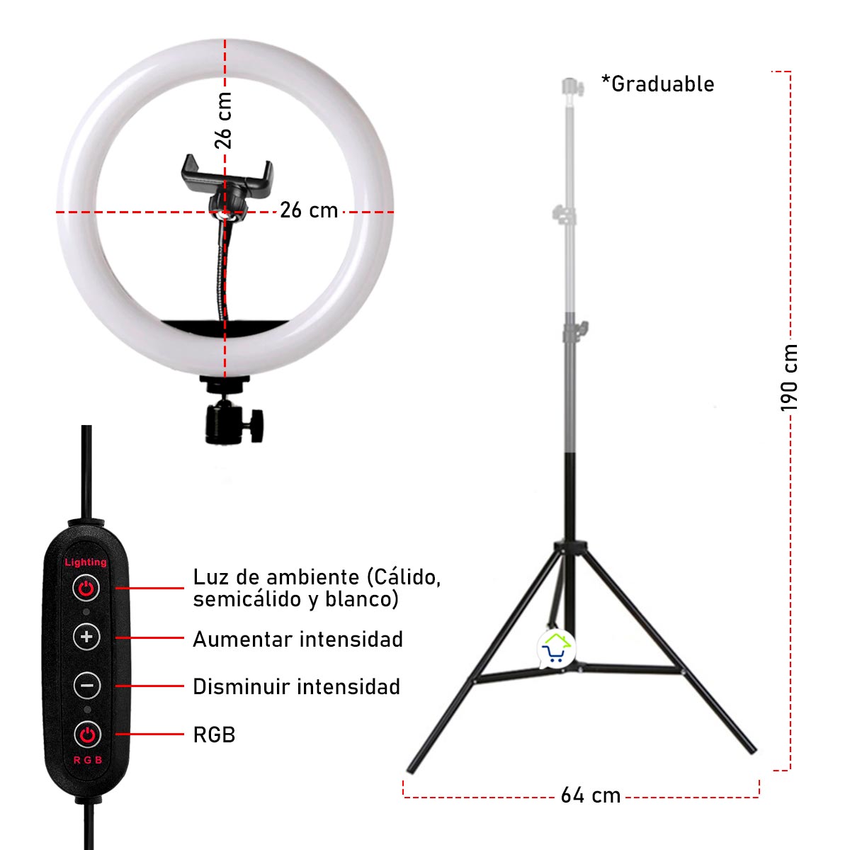 Aro De Luz 26cm MJ26