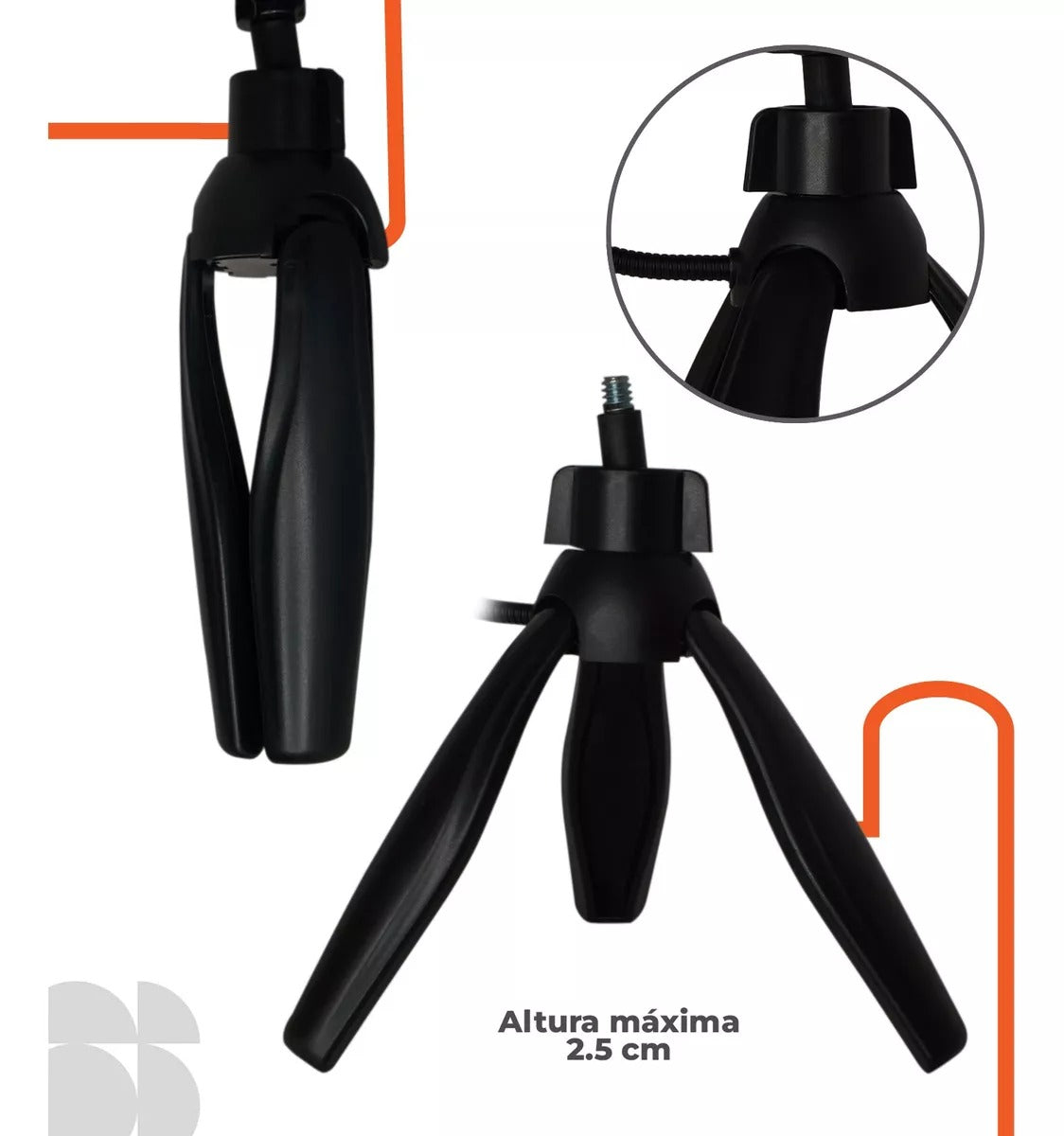 TRIPODE CON LUZ FLEXIBLE