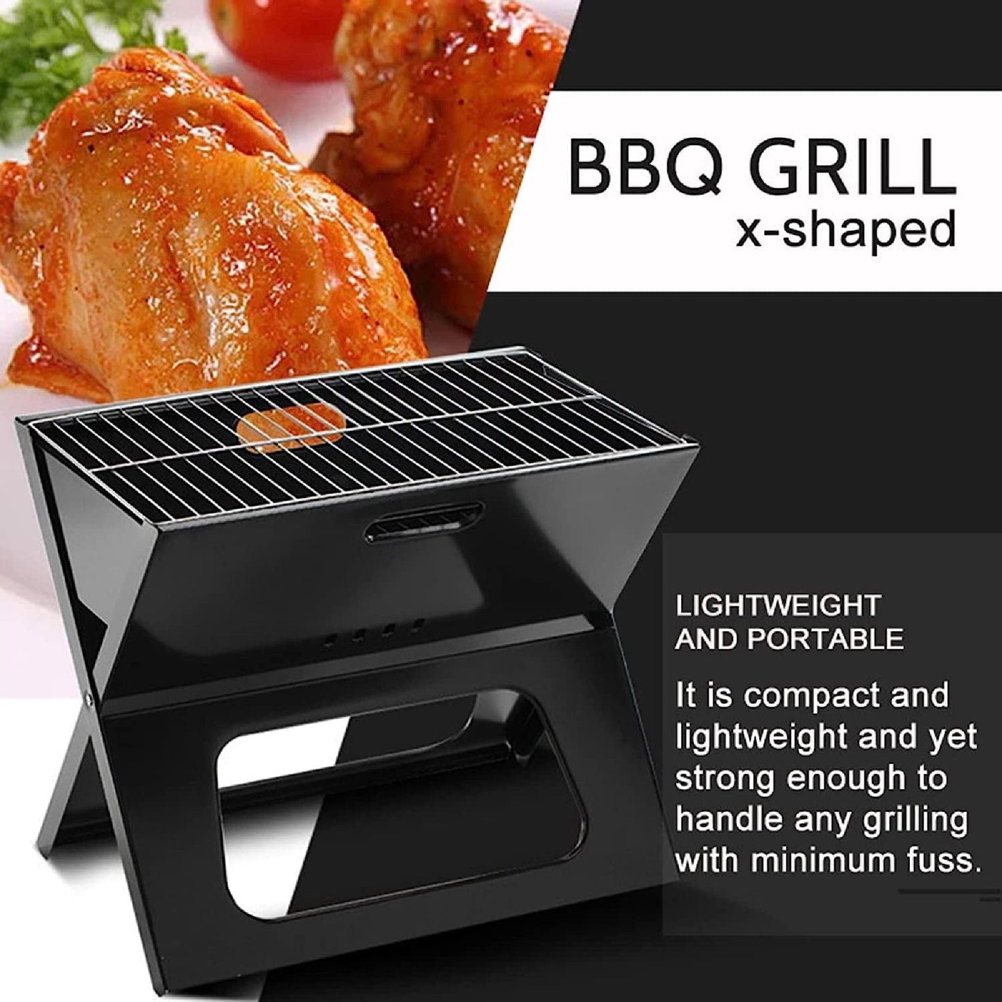 Asador Parrilla Mediano Plegable 44x29cm
