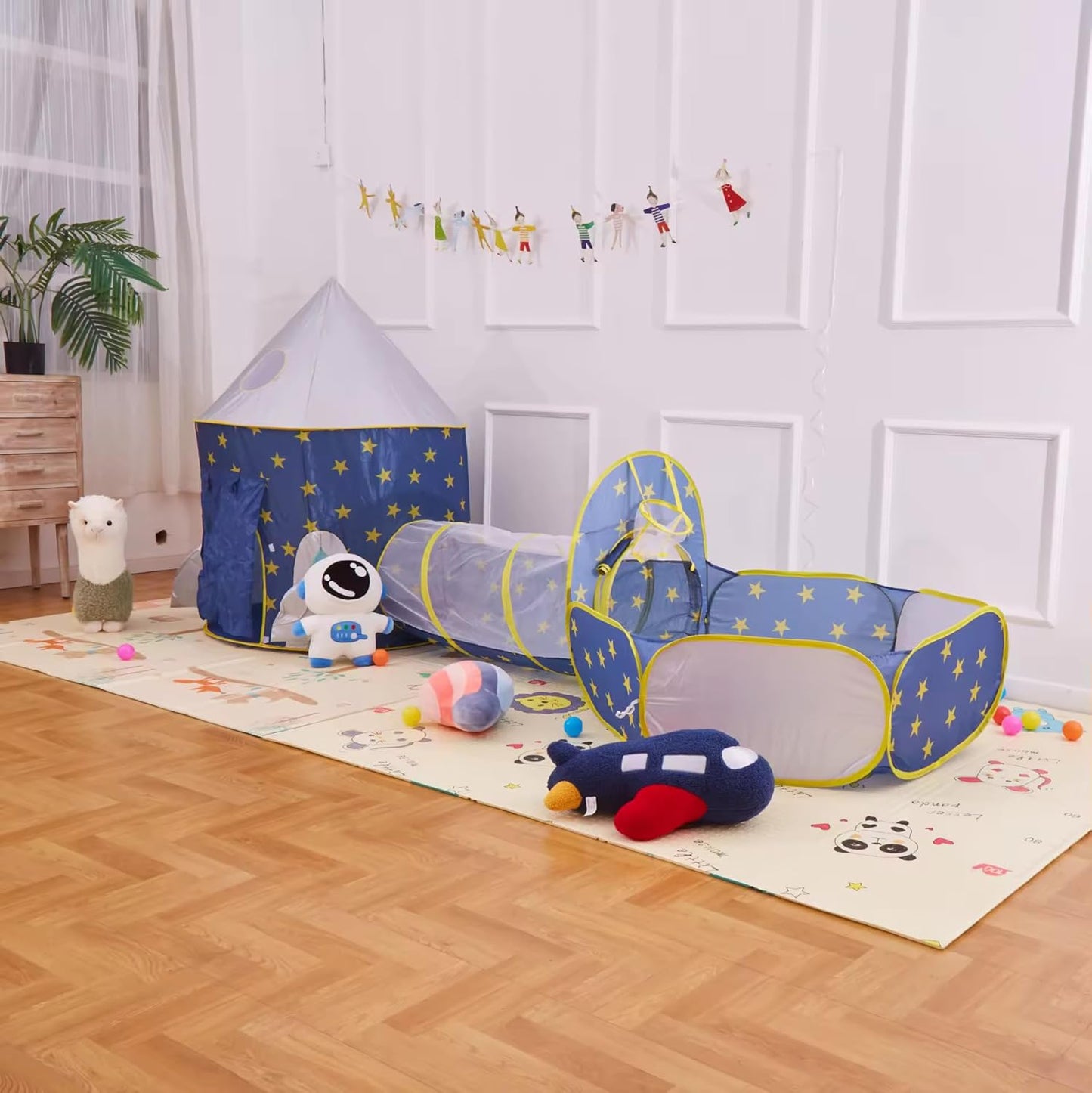 Tunel infantil + piscina 3 en 1