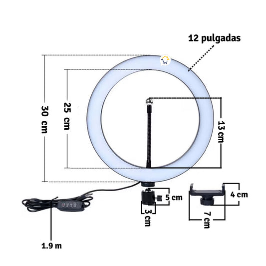 Aro De Luz Led Grande 30 Cm XD300