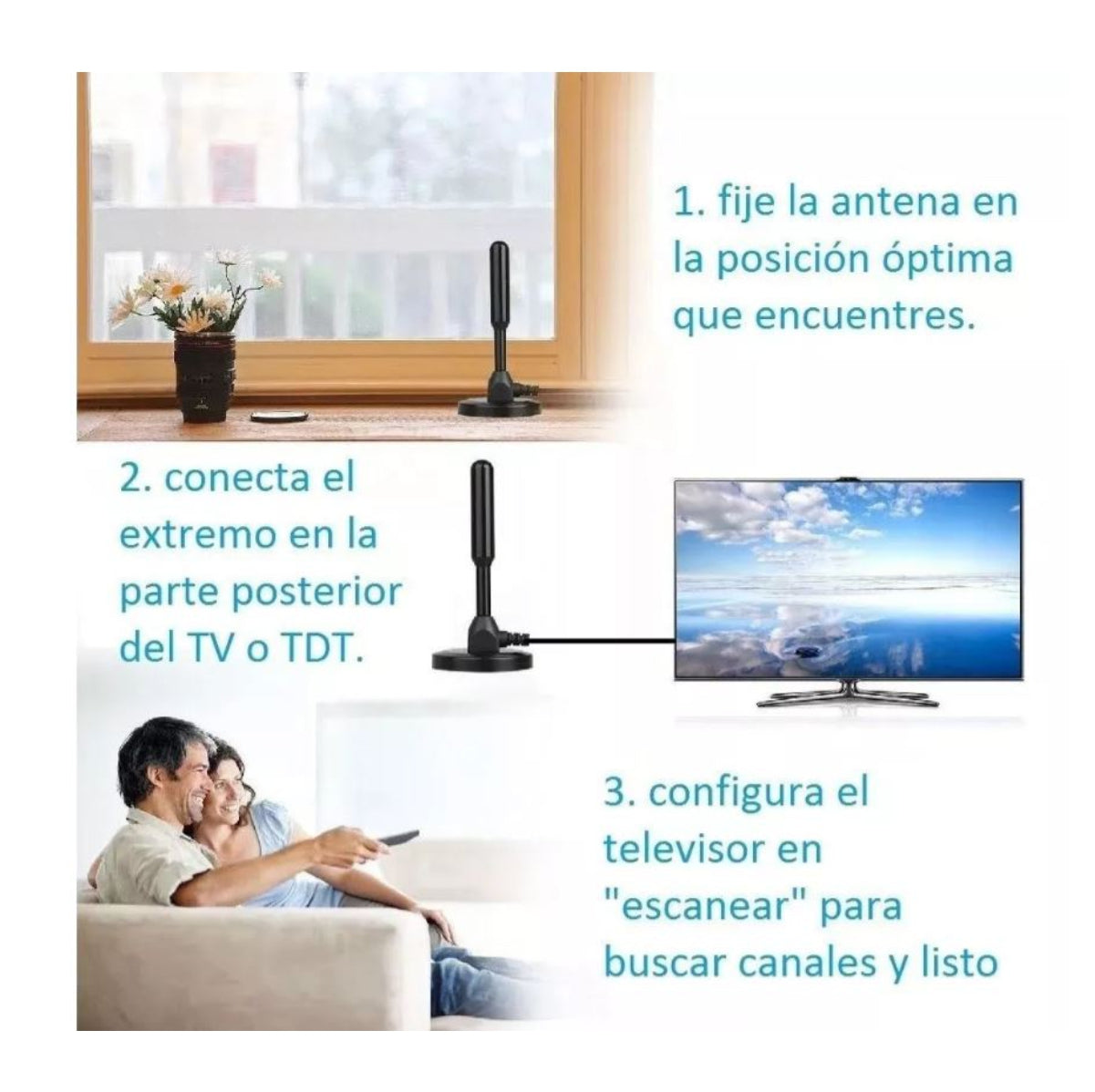 Antena Interior Televisión Digital Tdt