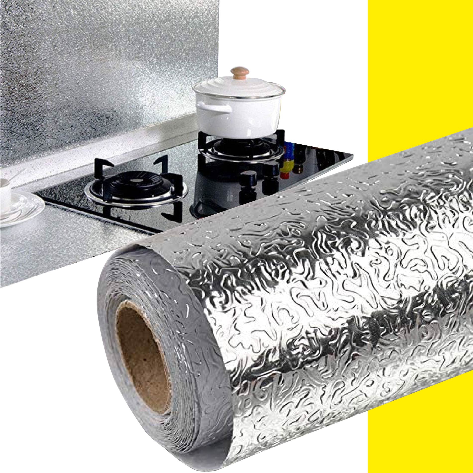 Aluminio Autoadhesivo Cocina 40cm x 3Mt