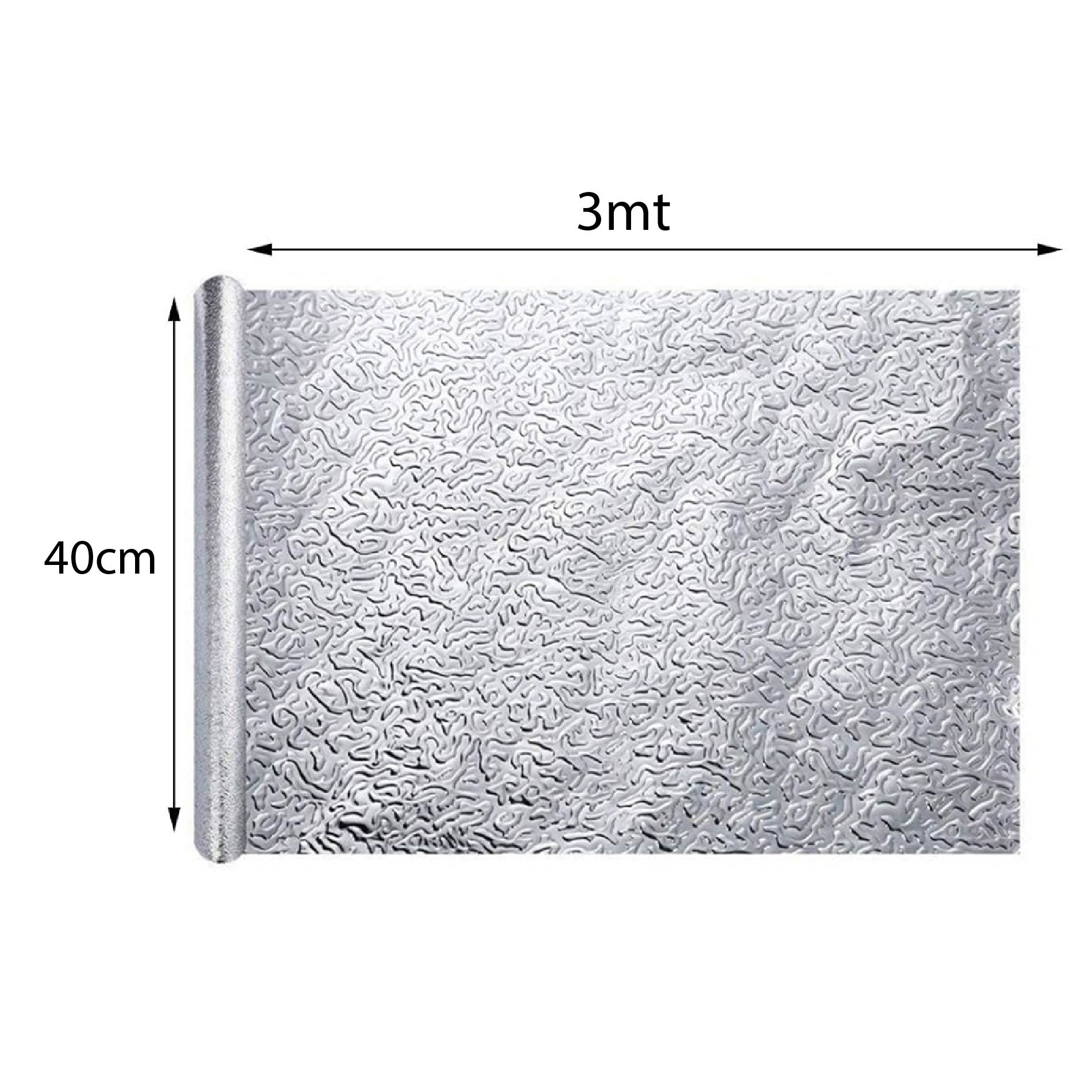 Aluminio Autoadhesivo Cocina 40cm x 3Mt