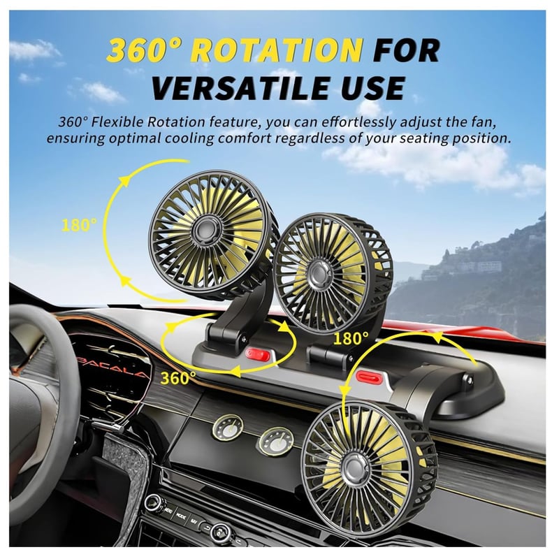 Ventilador Portátil triple para carro