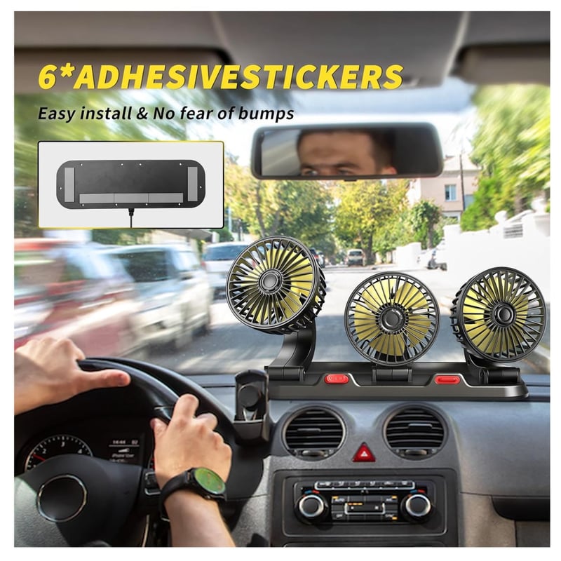 Ventilador Portátil triple para carro