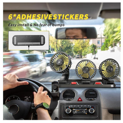 Ventilador Portátil triple para carro
