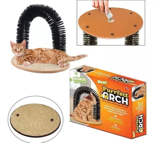 Arco Masajeador y Rascador Para Gatos