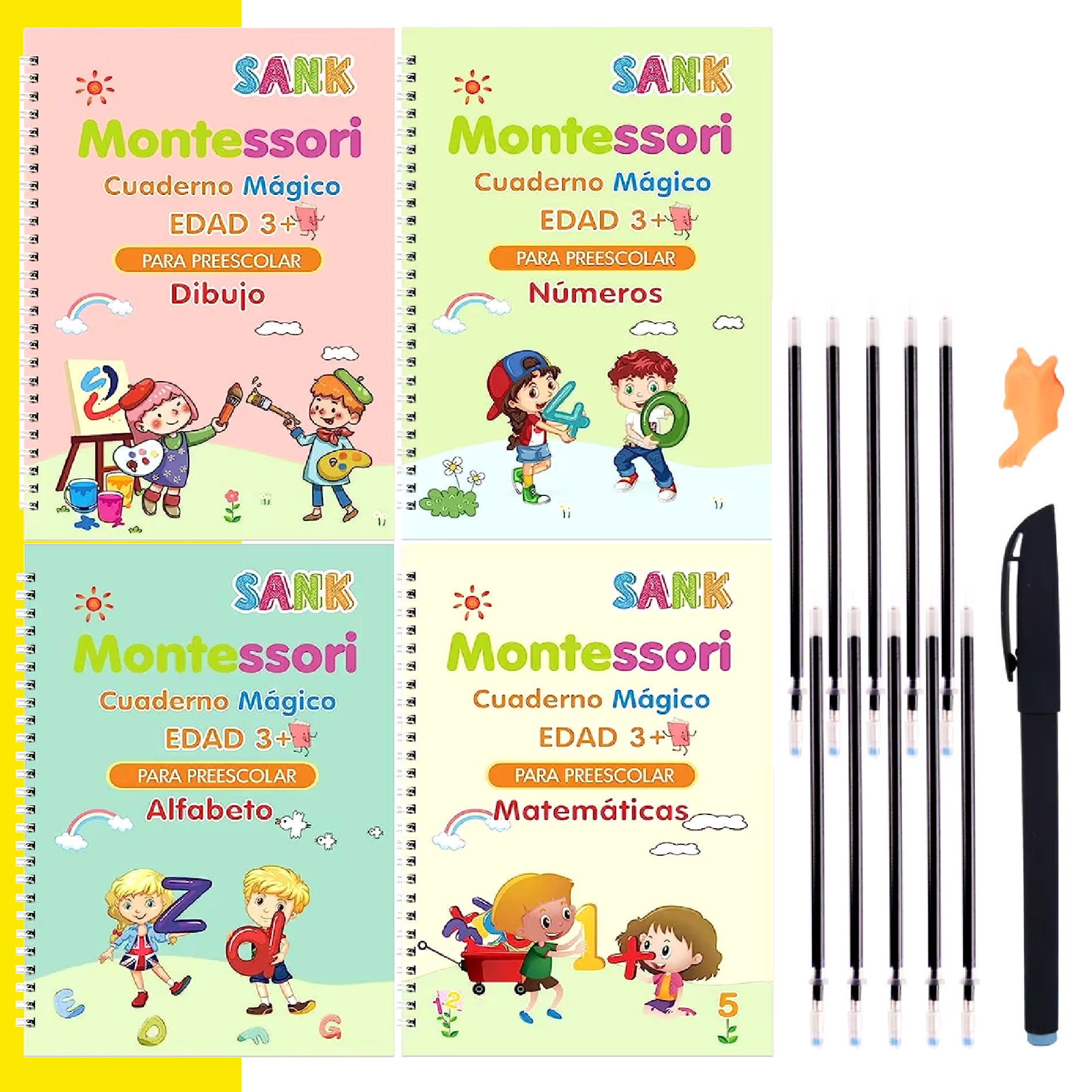 4 Cuadernos Mágicos Mejora Caligrafia