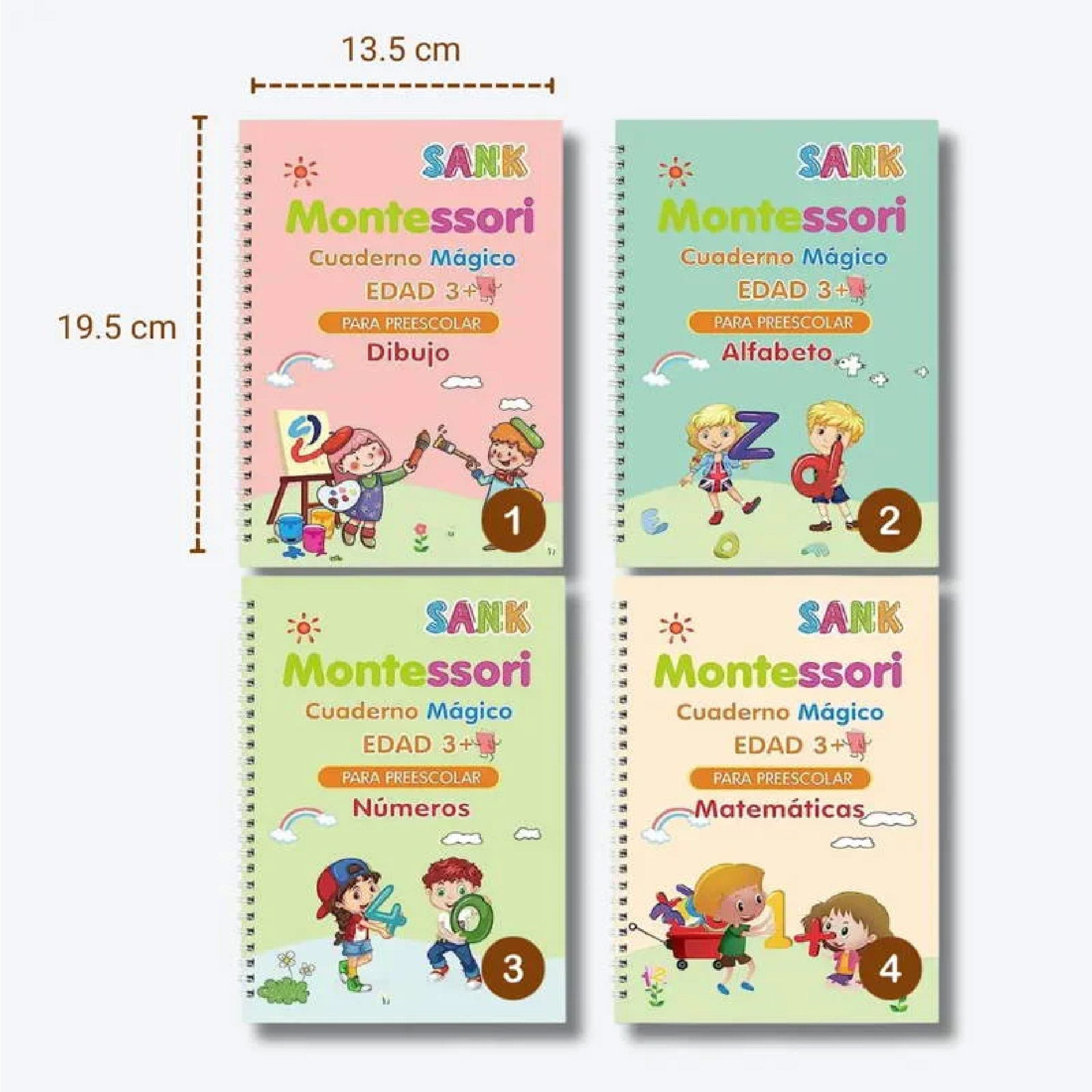 4 Cuadernos Mágicos Mejora Caligrafia