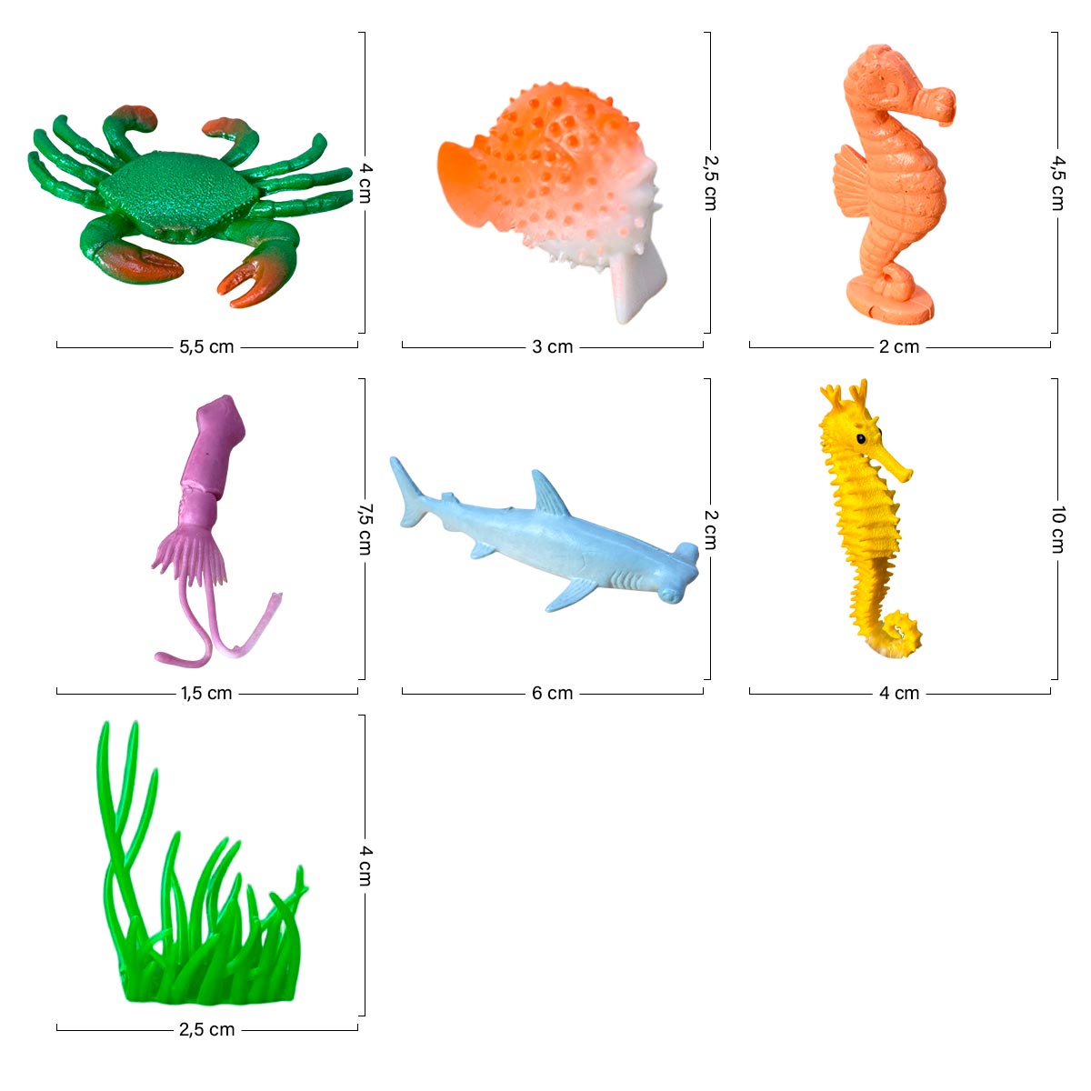 Animales Acuaticos x19 de Juguete 2887-9