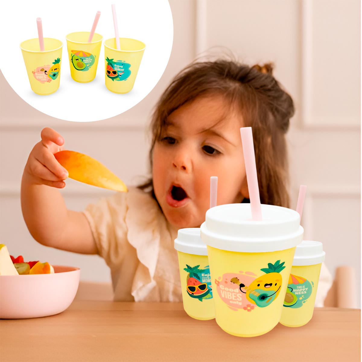 Vasos X3 Pitillo Tapa 978-802C-5E