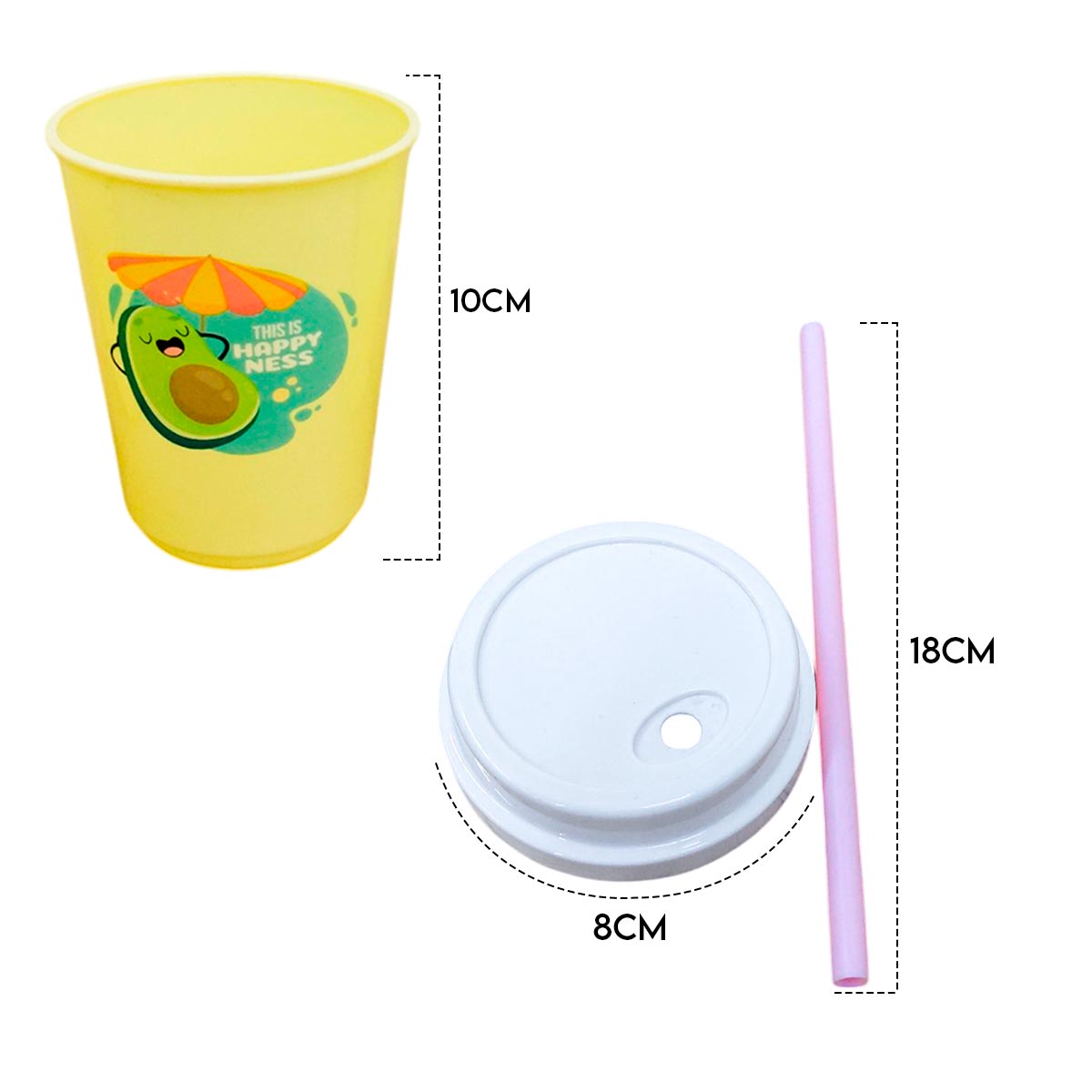 Vasos X3 Pitillo Tapa 978-802C-5E