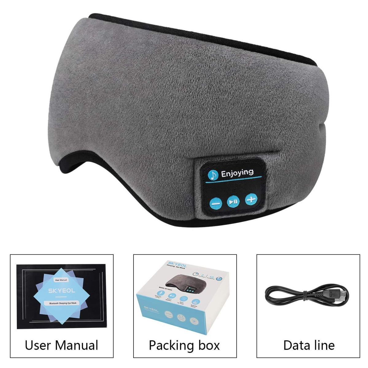 Banda Antifaz para Dormir con Bluetooth