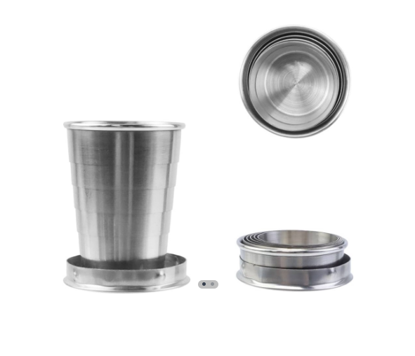 Vaso plegable metálico